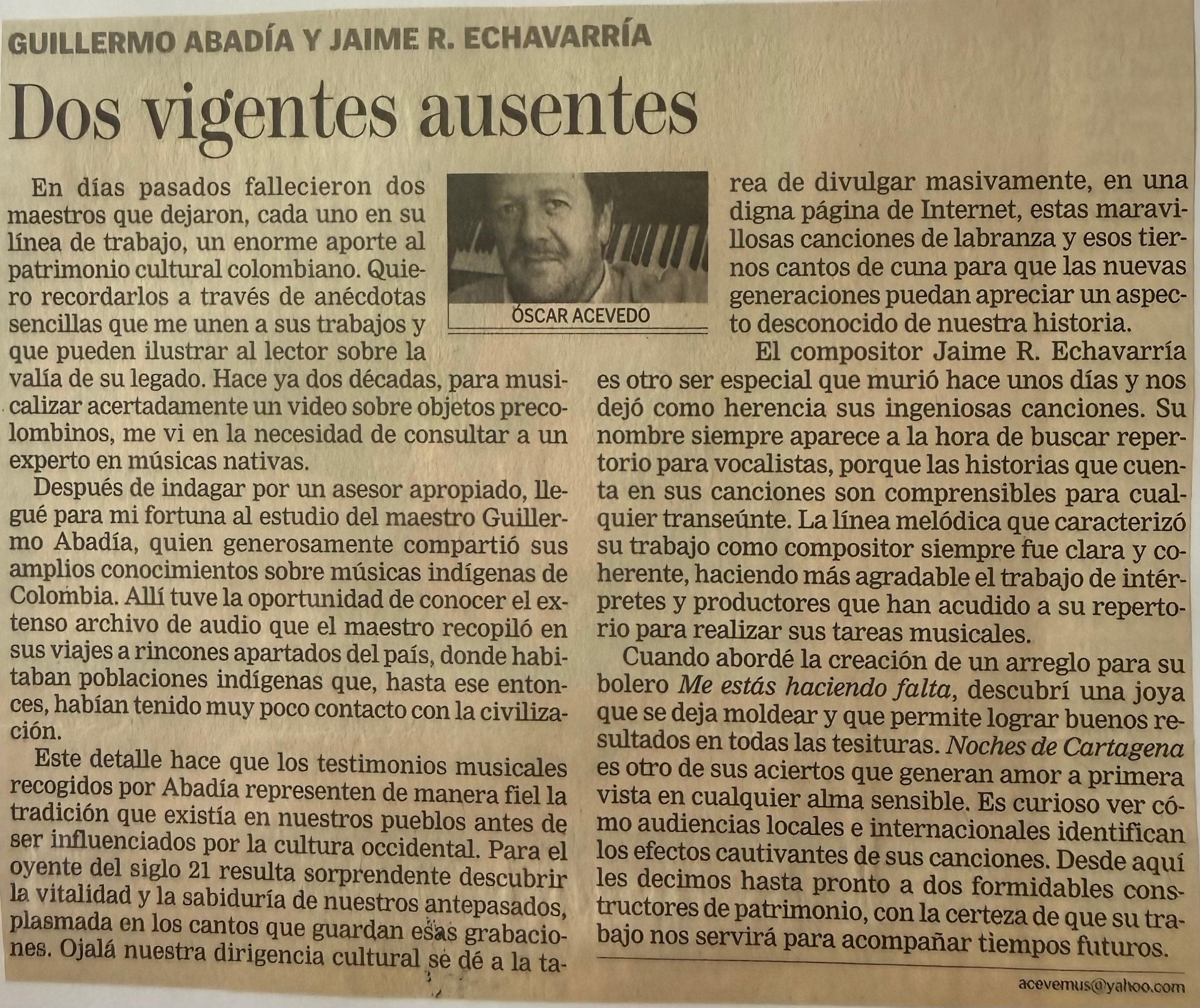 Notas y articulos fallecimiento jaie r