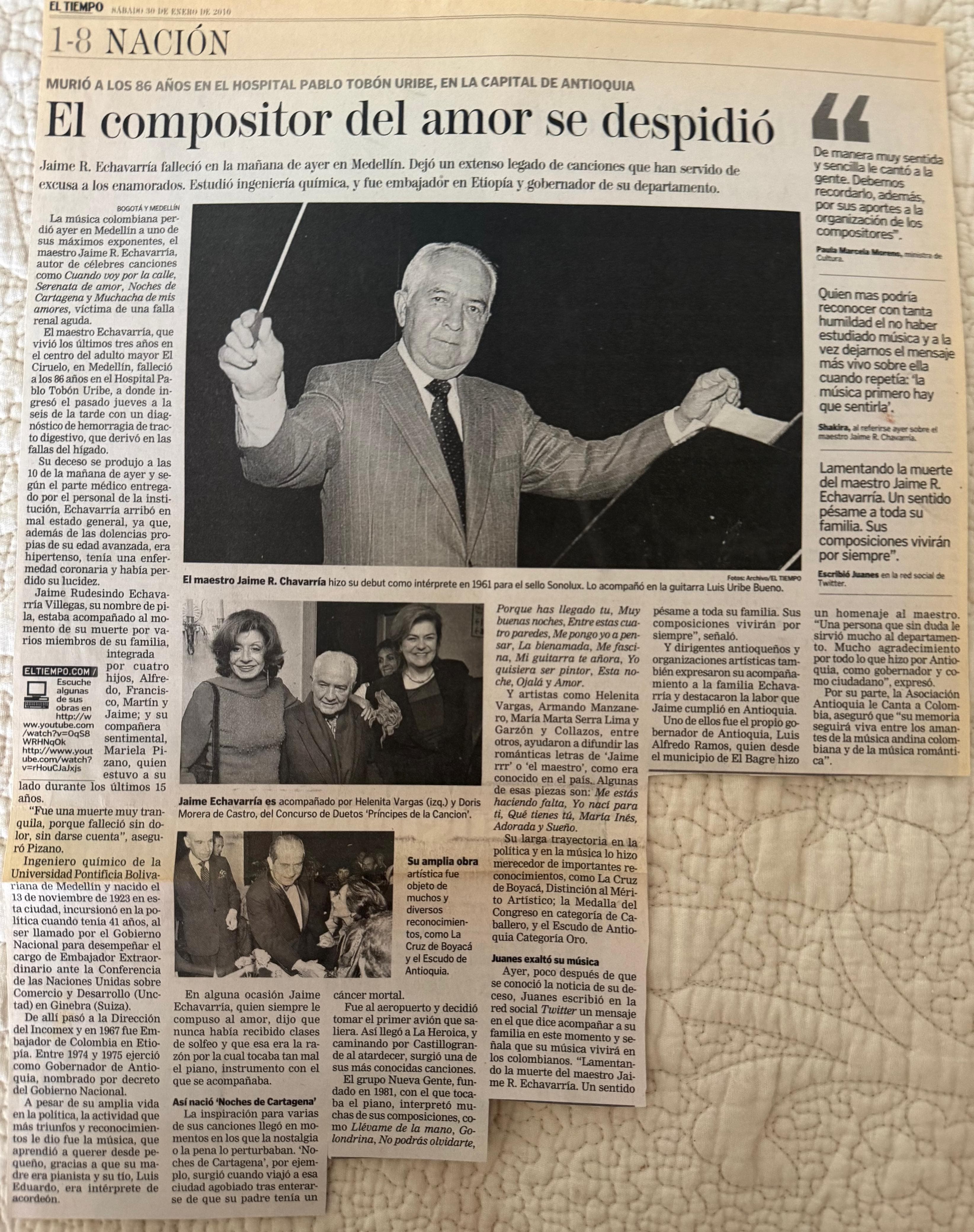 El tiempo - murio a sus 86