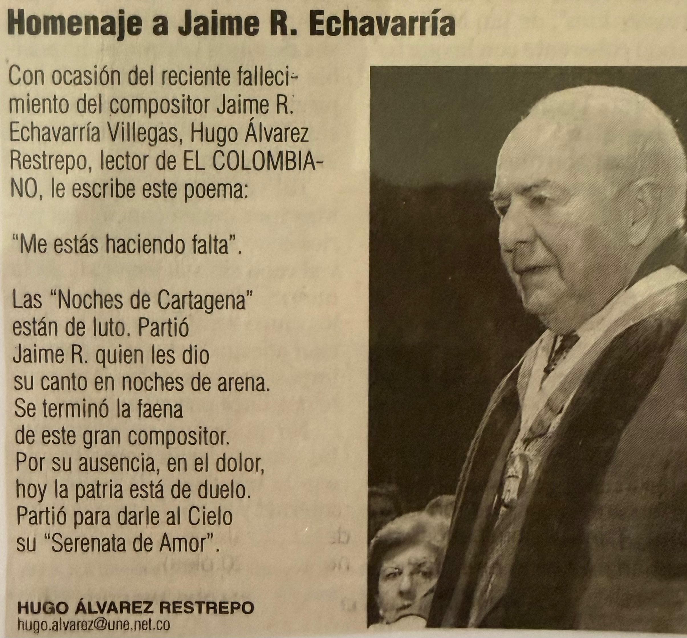Notas y articulos fallecimiento jaie r
