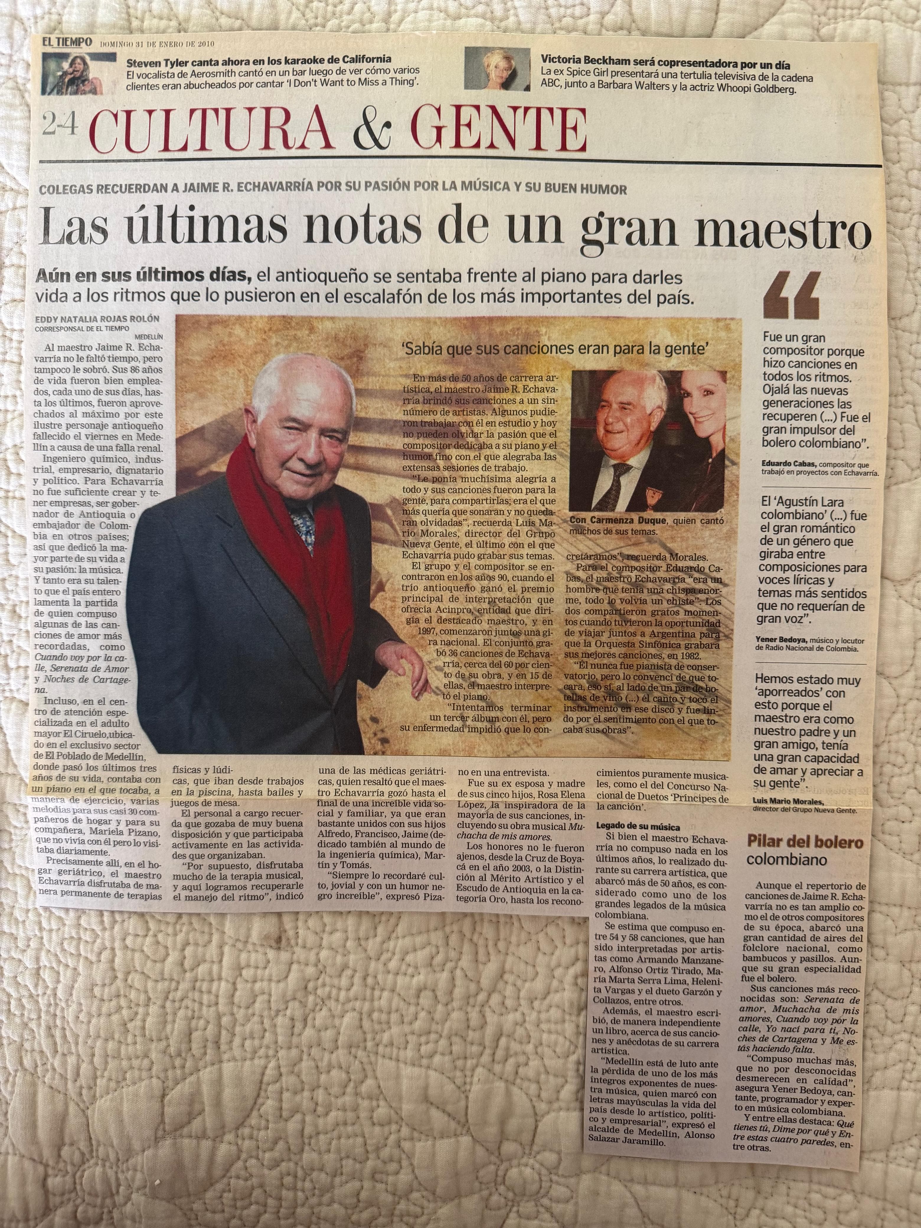 Notas y articulos fallecimiento jaie r