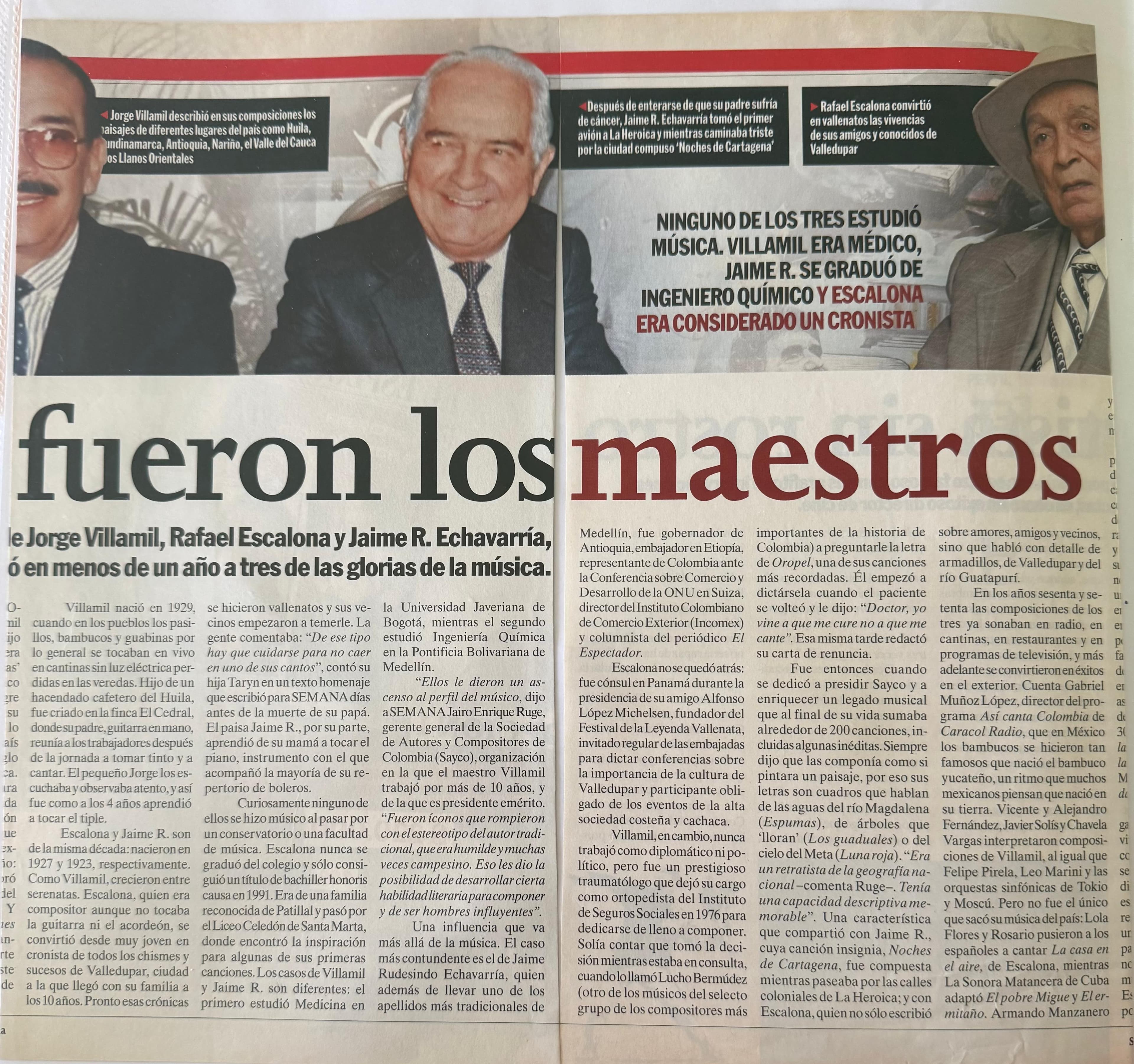 Semana fueron los maestros